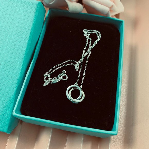 Tiffany & Co. Interlocking Circles Pendant Sterling Silver Necklace - Picture 5 of 9